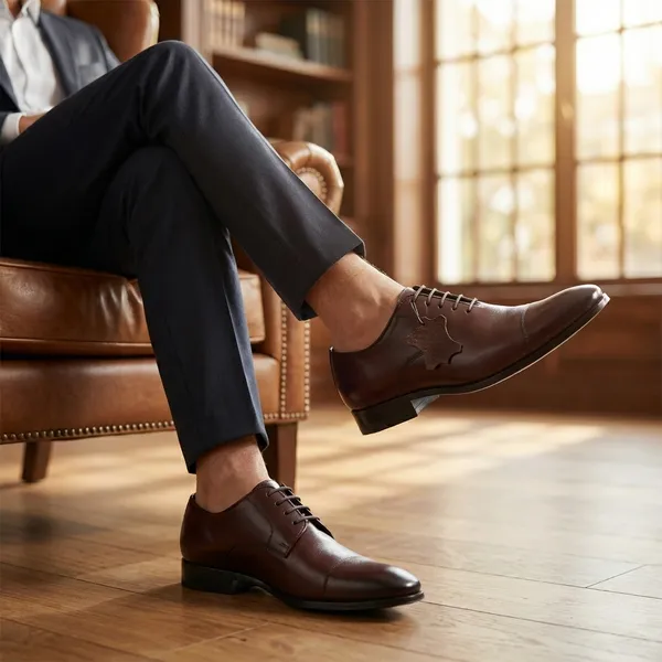 Brown_Synthetic_Leather_Derby_Shoes_For_Men