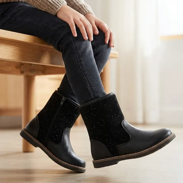 Black_Leather_Girls_Ankle_Boots_Studded_For_Girls