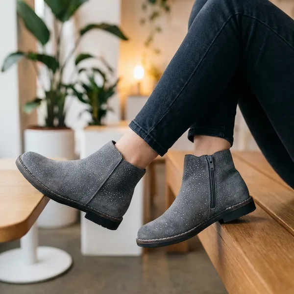 Grey_Leather_Kids_Ankle_Boots_For_Kids