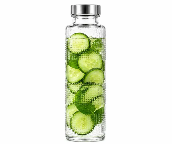 750_mL_Glass_Water_Bottles_with_Stainless_Steel_Caps_|_Leakproof_Reusable_Drinking_Bottles_|_Dot_Textured_Design_|_BPA-Free_Glass_|_Ideal_for_Water,_Juice_&_Infused_Drinks