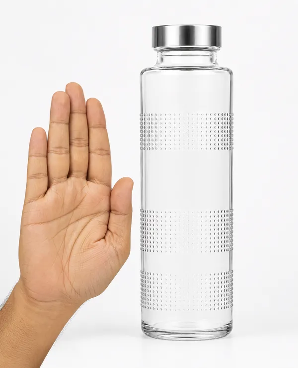 750_mL_Glass_Water_Bottles_with_Stainless_Steel_Caps_|_Leakproof_Reusable_Drinking_Bottles_|_Dot_Textured_Design_|_BPA-Free_Glass_|_Ideal_for_Water,_Juice_&_Infused_Drinks