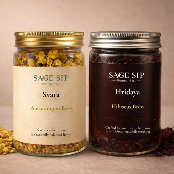 Pack_Of_2_Hridya_&_Svara_Combo_-_Hibiscus_&_Aavarampoo_Brew_-_Pure_Herbal_Tea_For_Heart_Harmony_and_Balanced_Living_