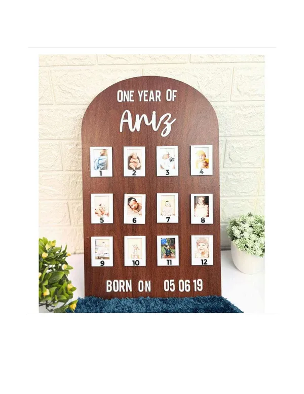12_Month_Photo_Frame_-_Baby_Birthday_Gift_(Arch_Shape)
