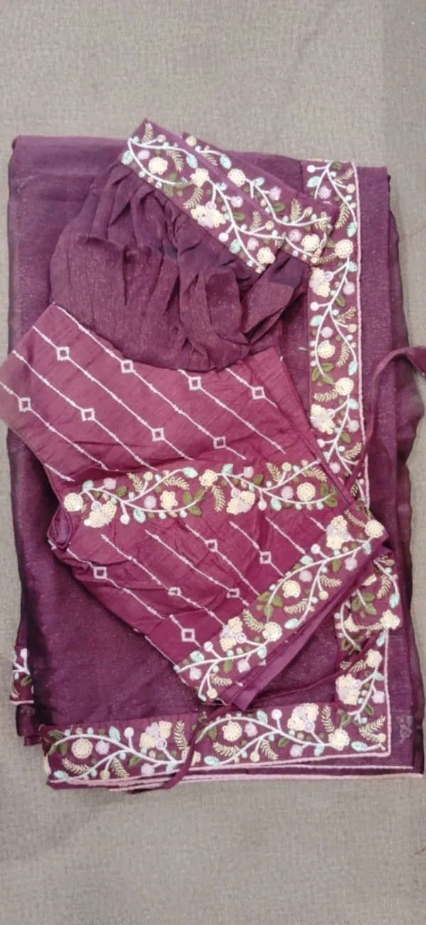 Purple_Synthetic_Saree_With_Blouse_Piece_For_Women