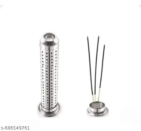 Stainless_Steel_Agarbatti_Holder_With_Ash_Catcher_Vertical_Incense_Stick_Stand_For_Home_And_Pooja_Room_Perforated_Safety_Cover