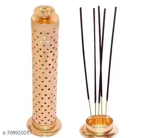 Golden_Stainless_Steel_Incense_Stick_Holder_With_Ash_Catcher_Perforated_Agarbatti_Stand_For_Home_Office_Temple_Smoke_Free_Mess_Free_Puja_Meditation_Accessory