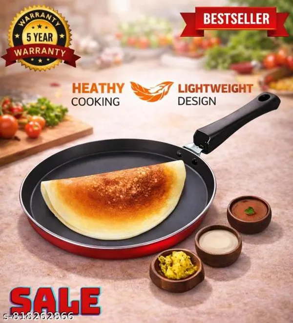 Latest_Non_Stick_Tawa_Pan_For_Dosa_And_Gas_Compatible_With_Soft_Touch_Handles