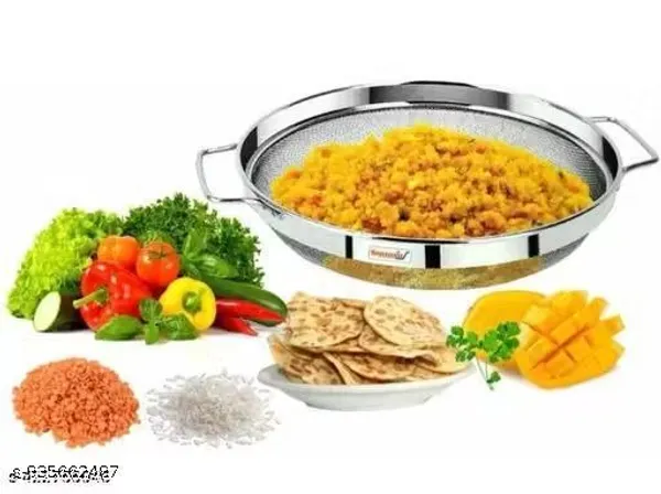 Stainless_Steel_Puran_Jali_For_Washing_Rice_Fruits_Vegetables_And_Grains_Dia_23Cm