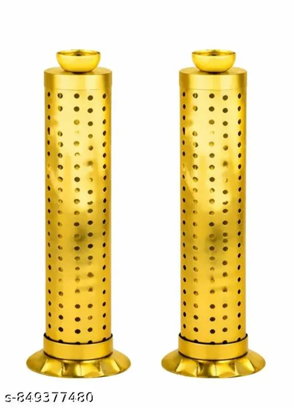 Stainless_Steel_Incense_Stick_Holder_With_Ash_Catcher_Dhoop_Holder_Ideal_For_Home_Temple_Office_Use_Agarbatti_Stand_Incense_Stick_Holder_Handcrafted_In_India_Set_Of_2_Gold