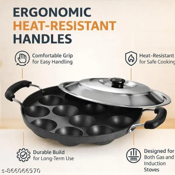 Non_Stick_Appam_Patra_Paniyaram_Pan_With_Lid_12_Cavity_Appam_Maker_Gas_Induction_Compatible_Heat_Resistant_Handles