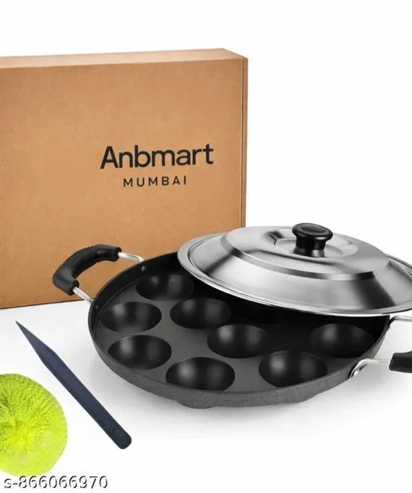 Non_Stick_Appam_Patra_Paniyaram_Pan_With_Lid_12_Cavity_Appam_Maker_Gas_Induction_Compatible_Heat_Resistant_Handles