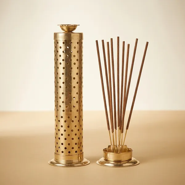 Golden_Stainless_Steel_Incense_Stick_Holder_With_Ash_Catcher_Perforated_Agarbatti_Stand_For_Home_Office_Temple_Smoke_Free_Mess_Free_Puja_Meditation_Accessory