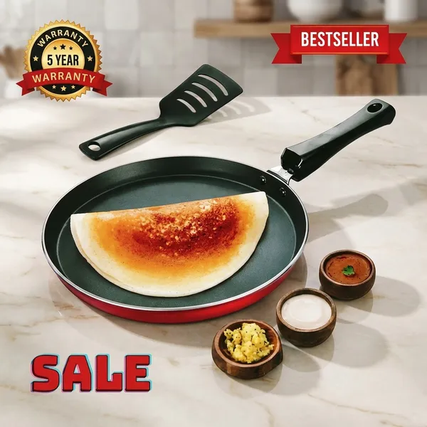 Latest_Non_Stick_Tawa_Pan_For_Dosa_And_Gas_Compatible_With_Soft_Touch_Handles