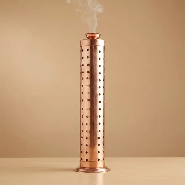 Premium_Copper_Agarbatti_Stand_Incense_Stick_Holder_With_Ash_Catcher_Dhoop_Holder_Durable_Finish_For_Pooja_Room_Meditation_Elegant_Home_Fragrance_Stand