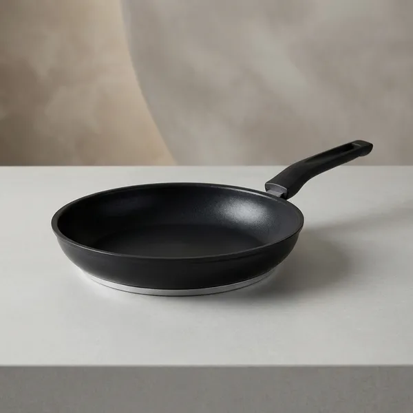 New_Premium_23_5_Cm_Non_Stick_Fry_Pan_With_Stainless_Steel_Lid_Induction_Gas_Compatible_Scratch_Resistant_Pfoa_Free_Easy_To_Clean_Perfect_For_Daily_Cooking