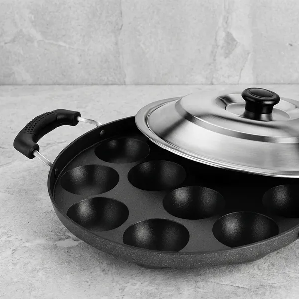 Non_Stick_Appam_Patra_Paniyaram_Pan_With_Lid_12_Cavity_Appam_Maker_Gas_Induction_Compatible_Heat_Resistant_Handles