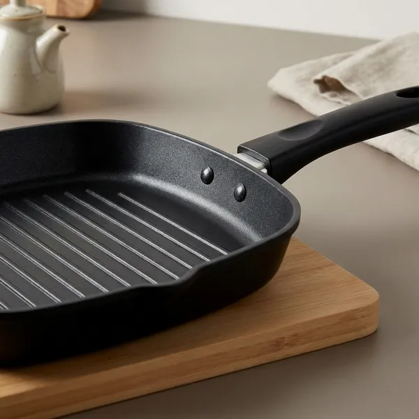 Square_Grill_Pan_Sandwich_Grill_Pan_Kebab_Grill_Pan_Multipurpose_Pan_Hammertone_Grill_Pan_23Cm_Diameter_1_L_Capacity_Aluminium_Non_Stick