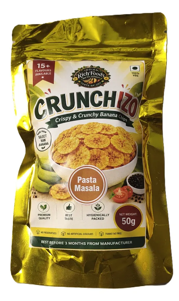 Crunchizo_Mint_Masala,_Pani_Puri_Masala,_Pasta_Masala,_Peri_Peri_Masala,_Punjabi_Tadka,_Red_Chilli_&_Tomato_Twist_Banana_Chips_50_Gram_Each_(Pack_Of_7)