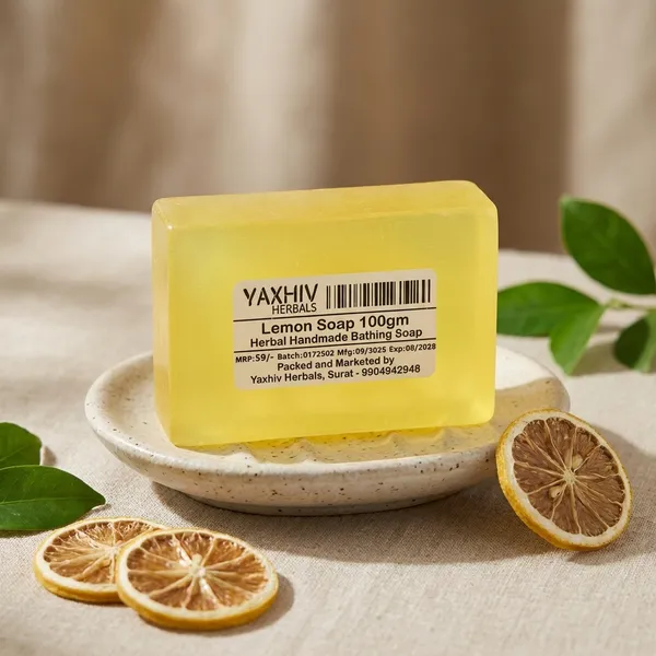 Lemon_Soap_100Gm_Herbal_Handmade_Bathing_Soap_(Pack_of_8)