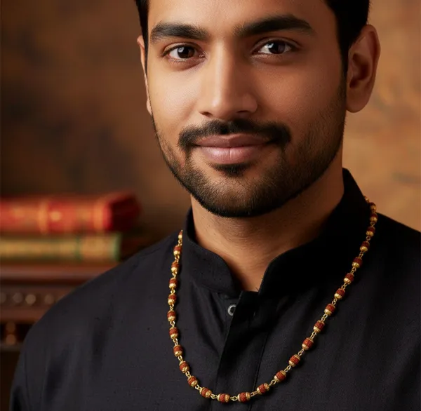 Traditional_Rudraksha_Mala_With_Gold-Plated_Beads
