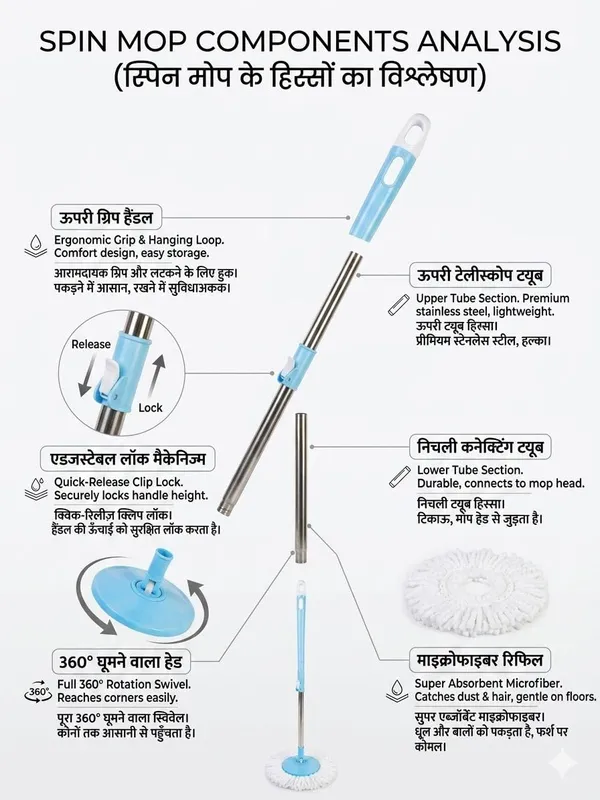 360°_Spin_Mop_with_Stainless_Steel_Handle_and_Microfibre_Head_||_Stainless_Steel_Mop_Stick_with_Adjustable_Handle_for_Floor_Cleaning_||_Magic_pocha_||