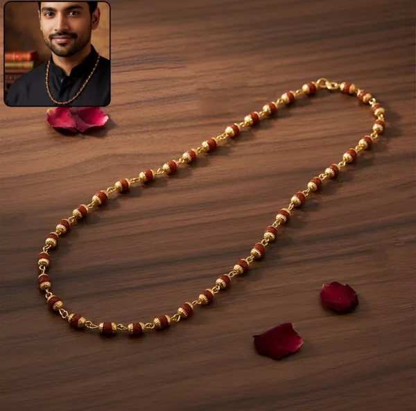 Traditional_Rudraksha_Mala_With_Gold-Plated_Beads
