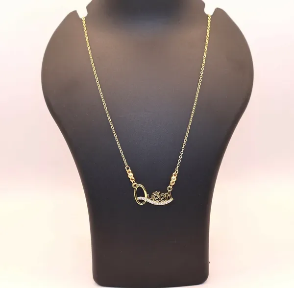 Queen_Script_Gold-Tone_Necklace_With_Crystal_Accents