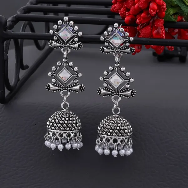 Silver_Premium_Brass_Jhumka_Earrings_For_Women