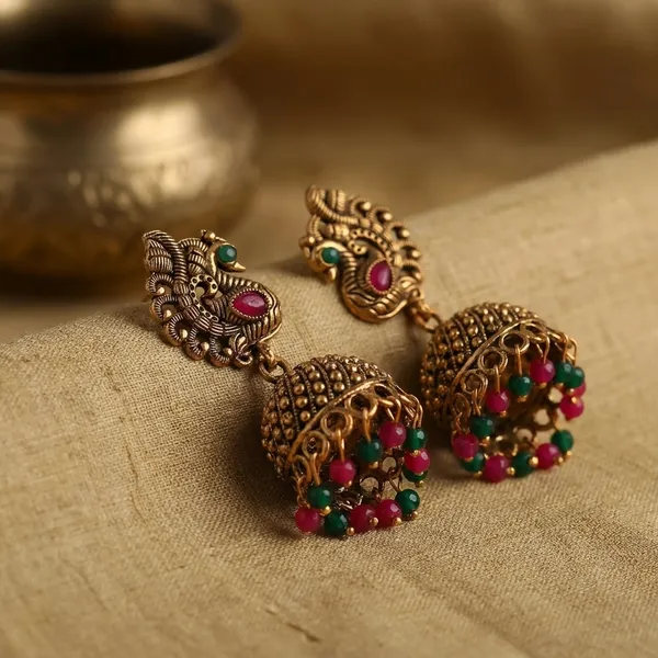Multicolor_Premium_Brass_Jhumka_Earrings_For_Women