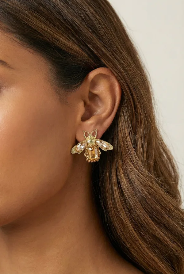 Champagne_Butterfly_Spark_Earring