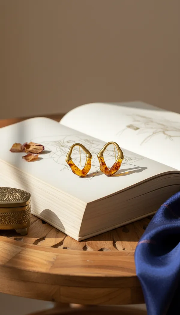 Sunburst_Gold_Earring