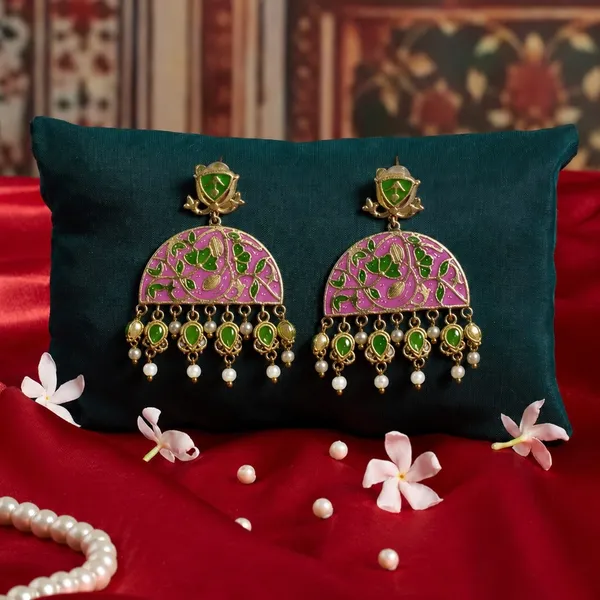 Gulabo_Meenakari_Dastak_Jhumka