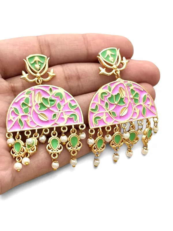 Gulabo_Meenakari_Dastak_Jhumka