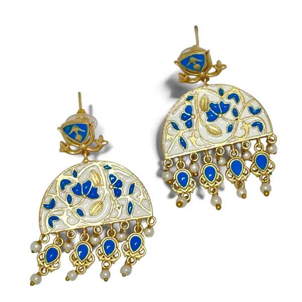 Neeli_Meenakari_Dastak_Jhumka