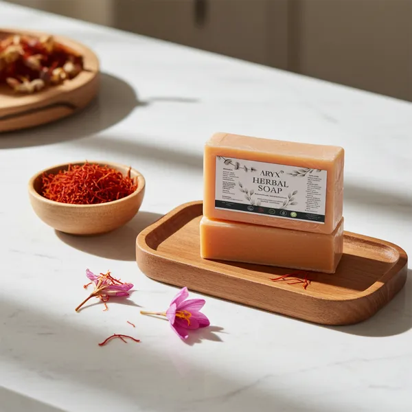 Herbal_Saffron_(Kesar)_Soap_-_Natural_Handmade_Bathing_Bar_Pack_Of_2