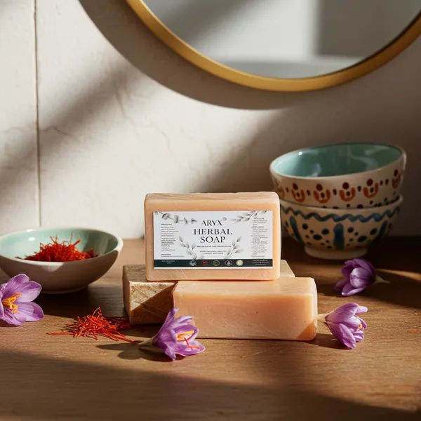 Herbal_Saffron_(Kesar)_Soap_-_Natural_Handmade_Bathing_Bar_Pack_Of_2