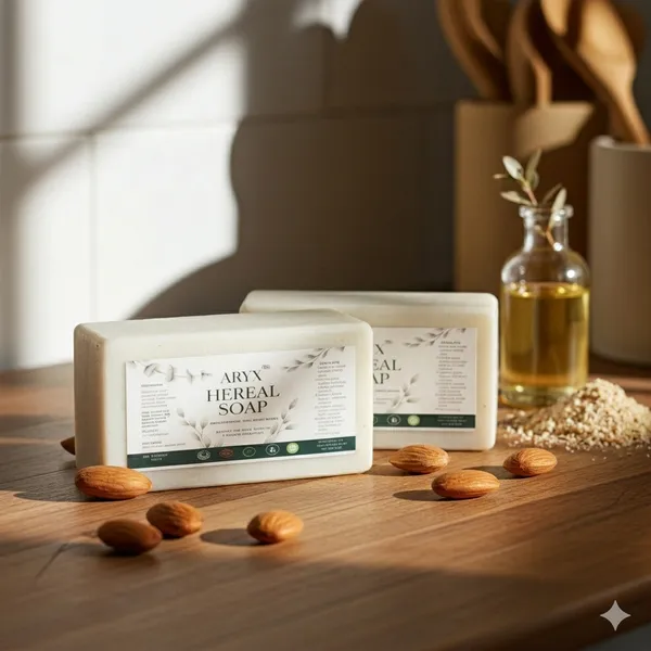 Herbal_Soap_With_Almond_&_Lavender_-_Natural_Handmade_Bathing_Bar_Pack_Of_2