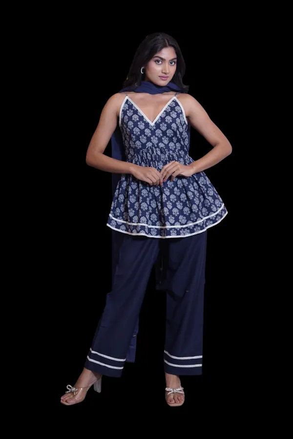 Navy_Blue_Printed_Cami_Top_With_Palazzo_And_Dupatta_Set