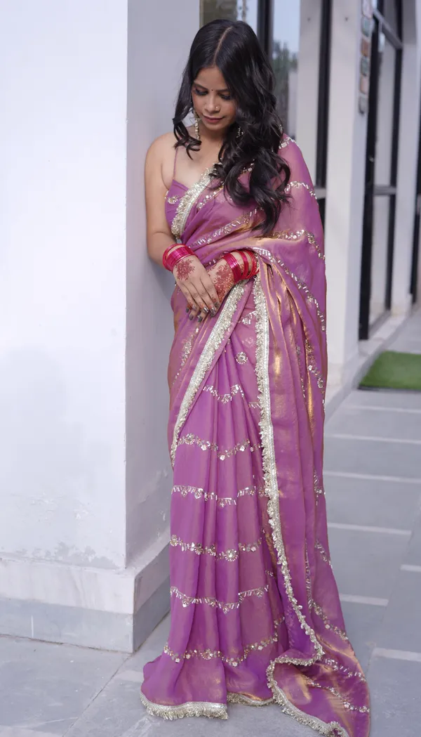 Purple_Sequin_Embellished_Designer_Saree_With_Gold_Gota_Work