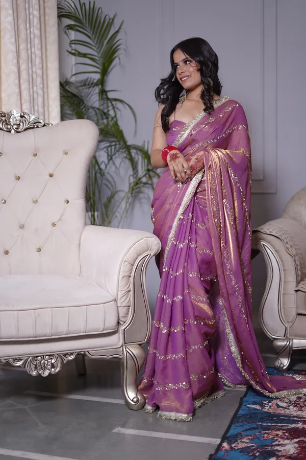 Purple_Sequin_Embellished_Designer_Saree_With_Gold_Gota_Work