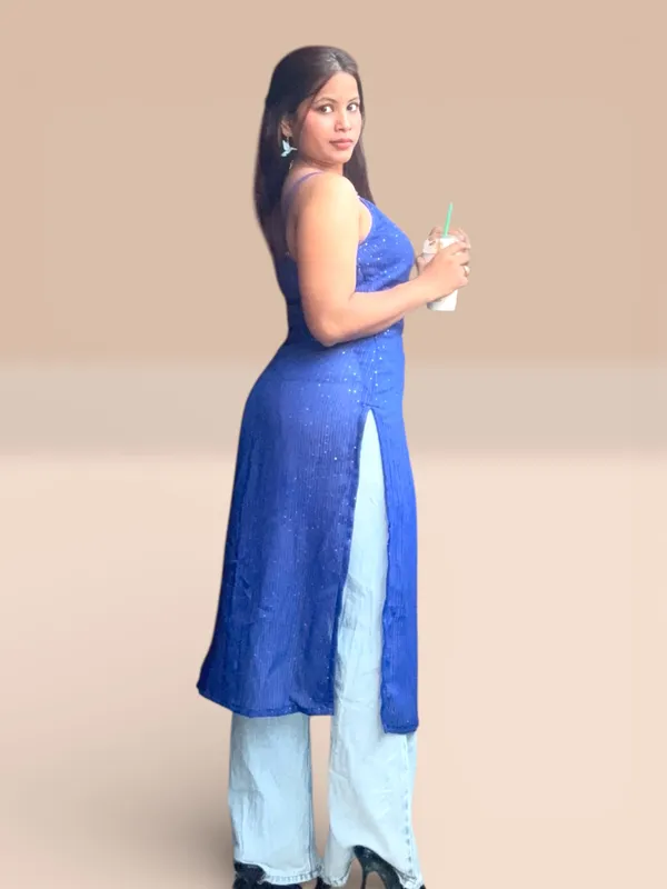 Sparkling_Blue_Sequin_Sleeveless_Dress_With_Side_Slit