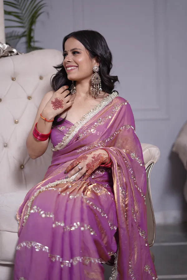 Purple_Sequin_Embellished_Designer_Saree_With_Gold_Gota_Work