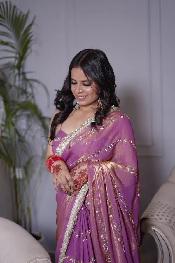 Purple_Sequin_Embellished_Designer_Saree_With_Gold_Gota_Work