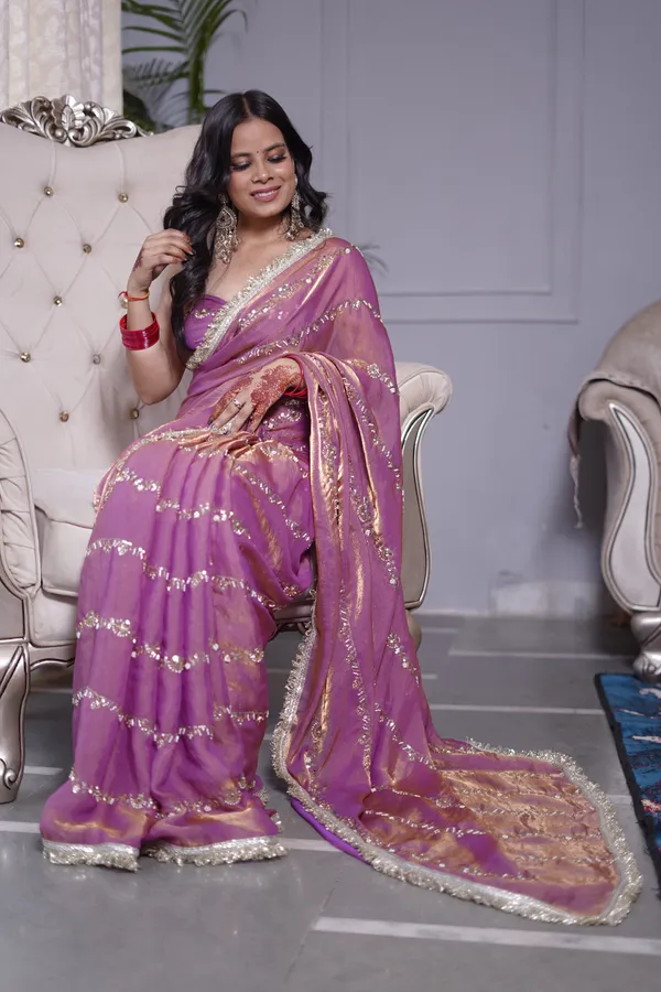 Purple_Sequin_Embellished_Designer_Saree_With_Gold_Gota_Work