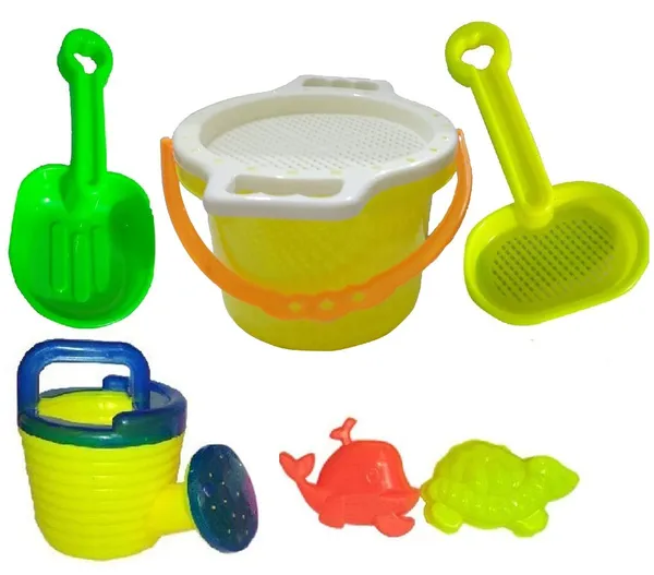 TipToe_Mini_Gardening_and_Beach_Sand_Play_Set_Beach_Toys_with_Bucket,_&_Accessories_(Multi_Color)