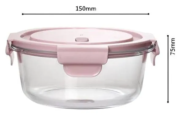 Pack_of_2_Round_Borosilicate_Glass_Food_Storage_Containers_with_Snap_Lock_Lids_-_Safe_for_Microwave,_Oven,_Dishwasher,_Freezer_-_BPA_Free_-_Airtight_Bowl,_630_ML