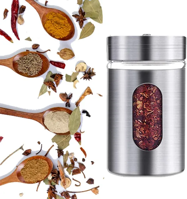 _Pack_of_2,_Salt_and_Pepper_Shakers_Set_with_3_Adjustable_Pour_Holes_-_3.3�2_Inch_Salt_Shaker_Set_with_Stainless_Steel_Outer_Layer_and_Internal_Thick_and_Durable_Glass_for_Granular_Seasoning