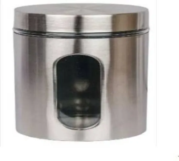 400_ML,_Glass_Window_Jar_for_Kitchen_Storage_Kitchen_Storage_Stainless_Steel_Cover_Jars_with_Glass_Window,_Set_of_3,_Silver