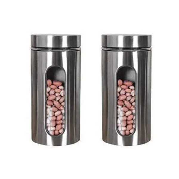 Airtight_Glass_Jar_Food_Storage_Container_with_Stainless_Steel_Cover_Window_Visible_Canister_Set_Glass_&_Airtight_Lid_(Pack_of_2),_800_ML