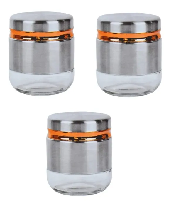 Pack_of_3,_Airtight_Glass_Jar_Food_Storage_Container_with_Stainless_Steel_Cover_Window_Visible_Canister_Set_Glass_&_Airtight_Lid,_350_ML_Each